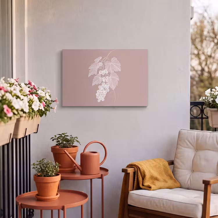 Buiten canvas - Tros - Druiven - Illustratie - Bladeren — 4