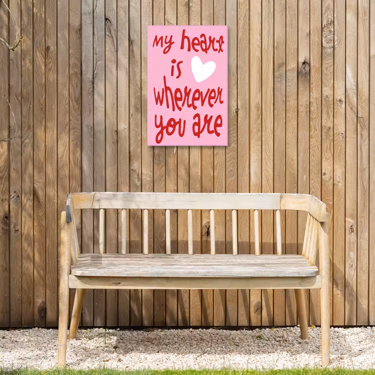 Buiten canvas - Valentijn - Hart - Liefde - Roze — 3