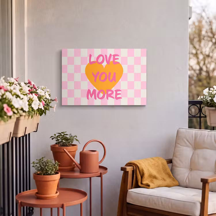 Buiten canvas - Valentijn - Love - Roze - Oranje — 3