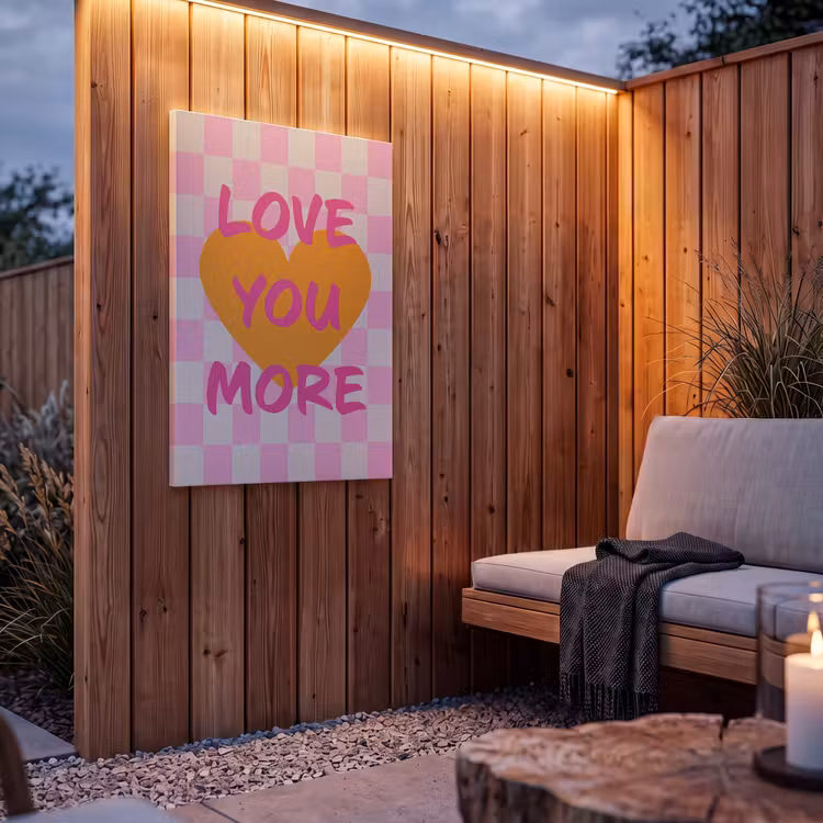 Buiten canvas - Valentijn - Love - Roze - Oranje — 4