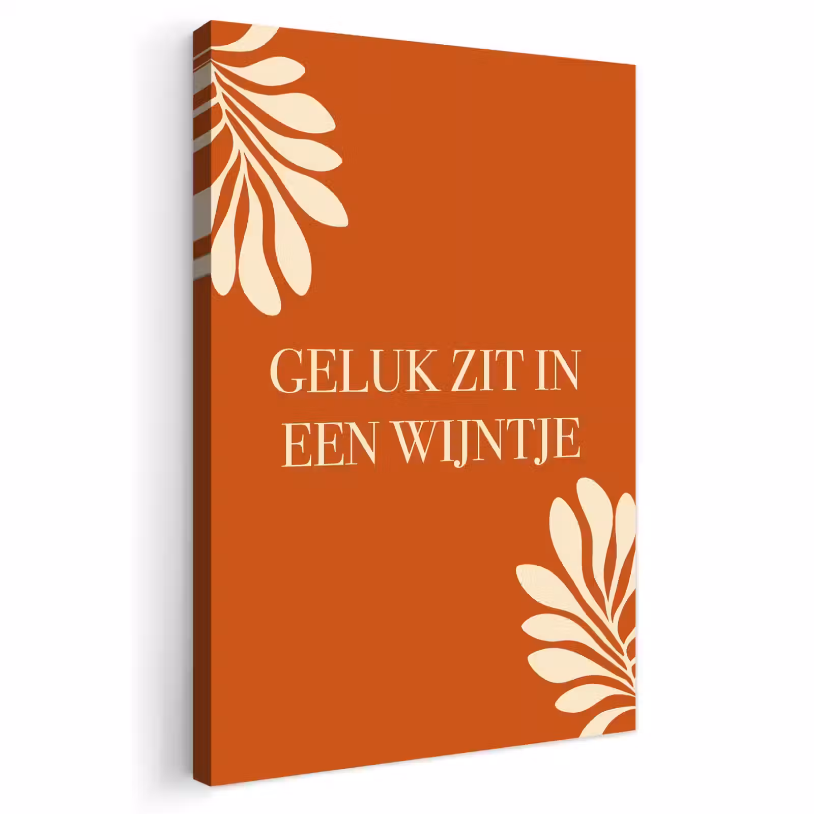 Buiten canvas - Oranje - Wijntje - Quote — 1
