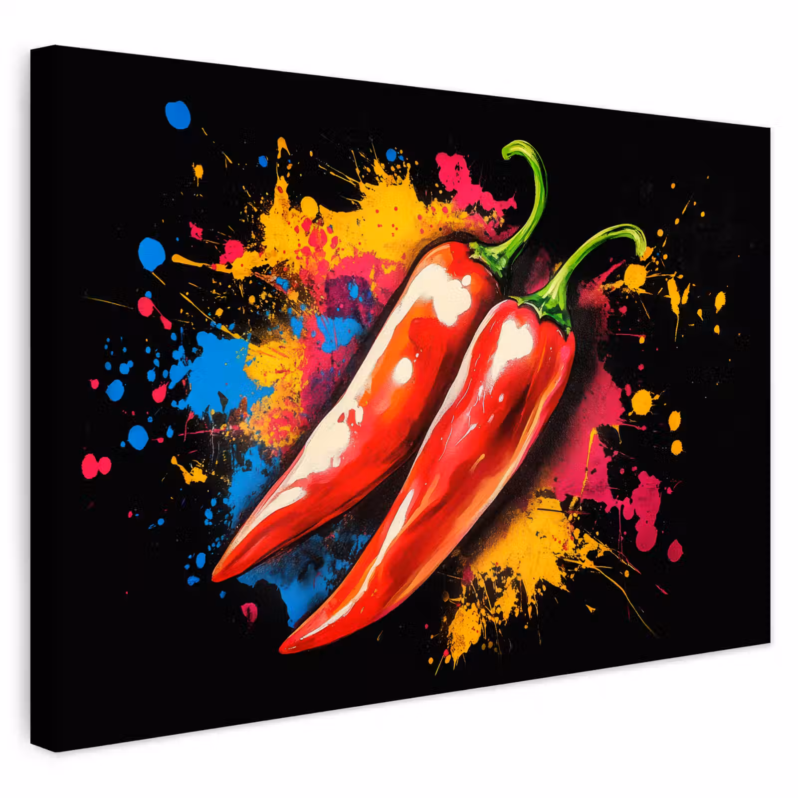 Buiten canvas - Peper - Graffiti - Verf - Abstract - Modern - Kleurrijk — 1
