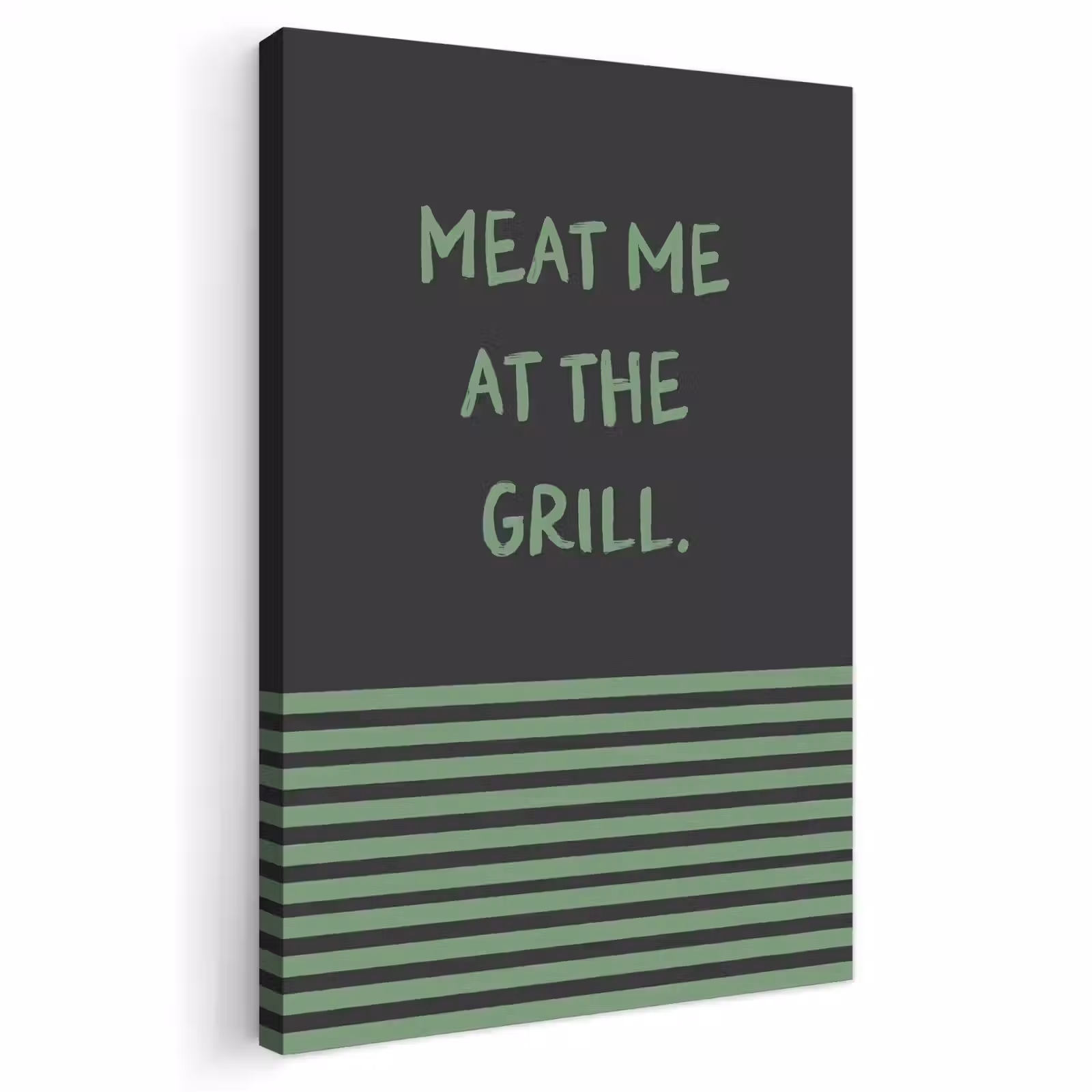 Buiten canvas - Quote - Groen - Grill - Zomer — 1