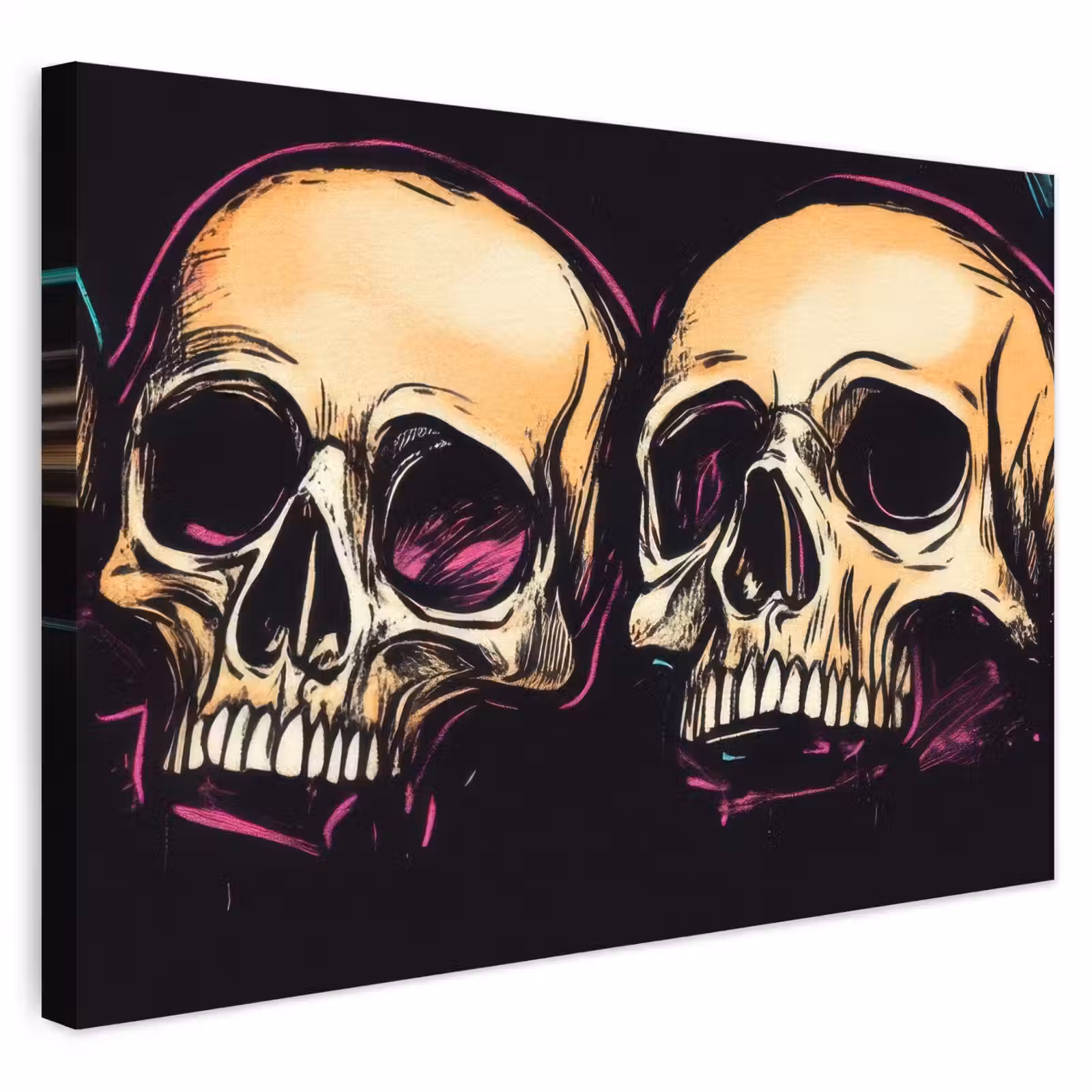 Buiten canvas - Schedels - Graffiti - Neon — 1