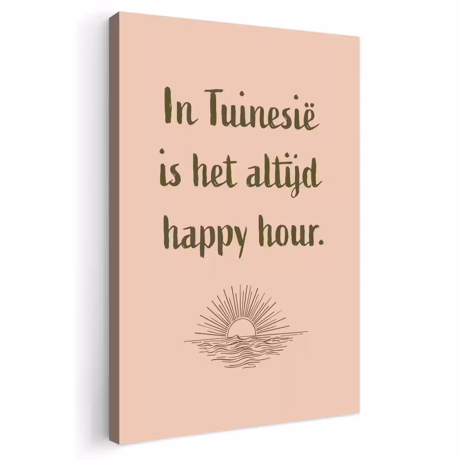 Buiten canvas - Tuin - Roze - Quote - Zon — 1