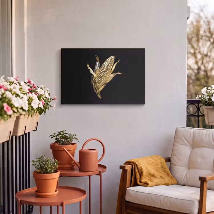 Buiten canvas - Mais - Eten - Goud - Zwart — 4