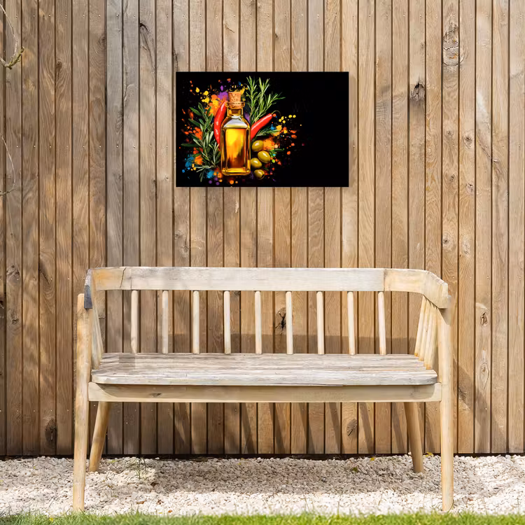 Buiten canvas - Olijfolie - Graffiti - Peper - Olijven - Modern — 3