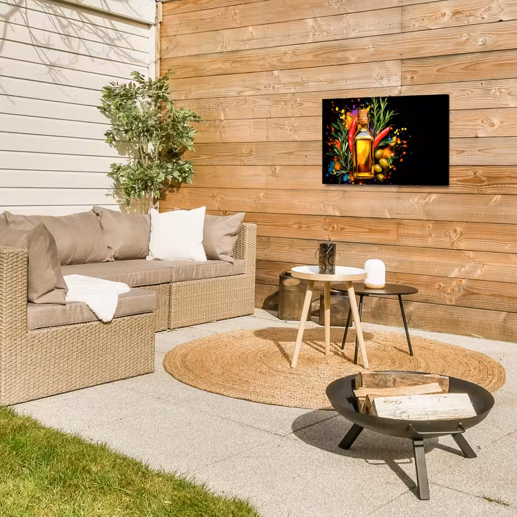 Buiten canvas - Olijfolie - Graffiti - Peper - Olijven - Modern — 5