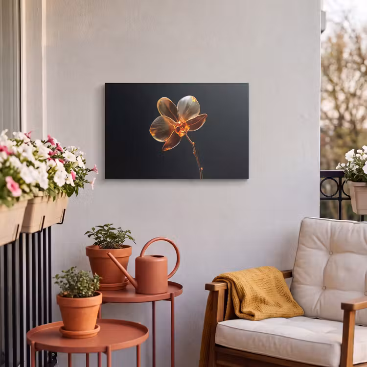 Buiten canvas - Orchidee - Doorzichtig - Bloem — 4