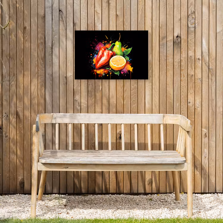Buiten canvas - Paprika - Peer - Citroen - Graffiti - Verf - Abstract — 3