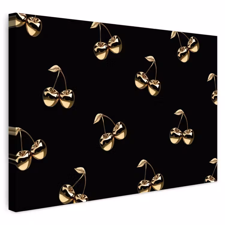 Buiten canvas - Patroon - Kersen - Goud - Chrome — 1