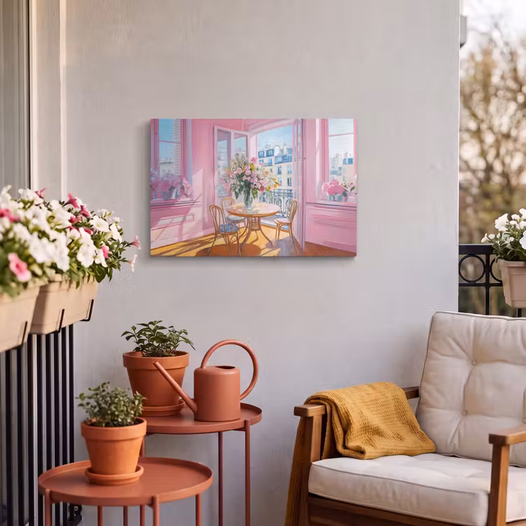 Buiten canvas - Pink - City - Bloemen — 4
