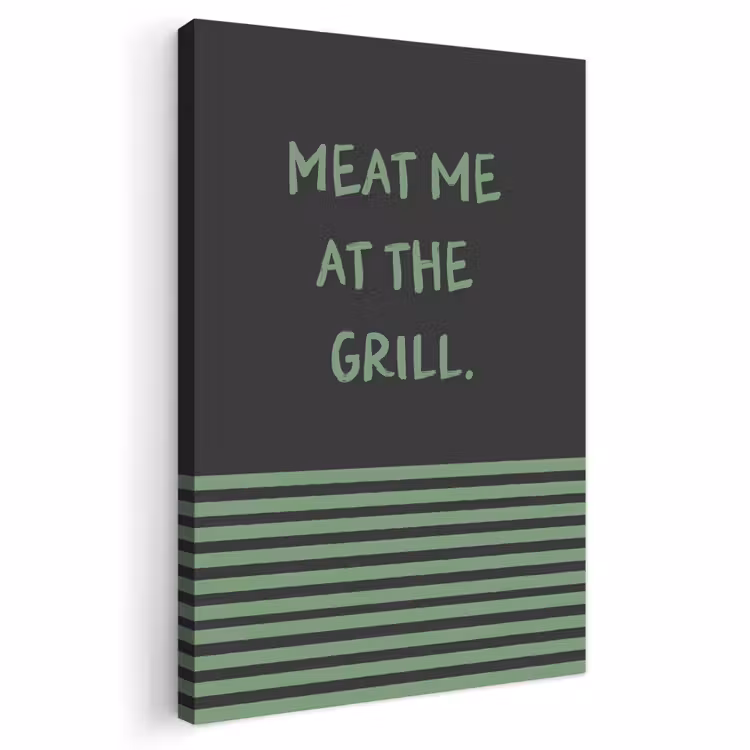 Buiten canvas - Quote - Groen - Grill - Zomer — 1