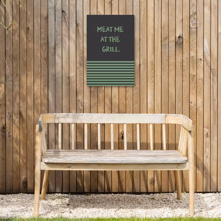 Buiten canvas - Quote - Groen - Grill - Zomer — 3