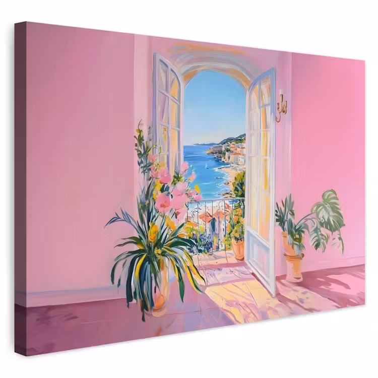 Buiten canvas - Roze - Buiten - Verf — 1