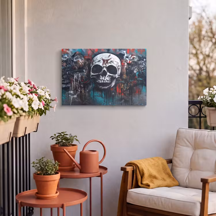 Buiten canvas - Schedels - Graffiti - Abstract — 3