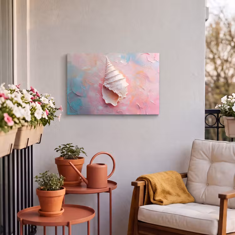 Buiten canvas - Schelp - Pastel - Pink — 4