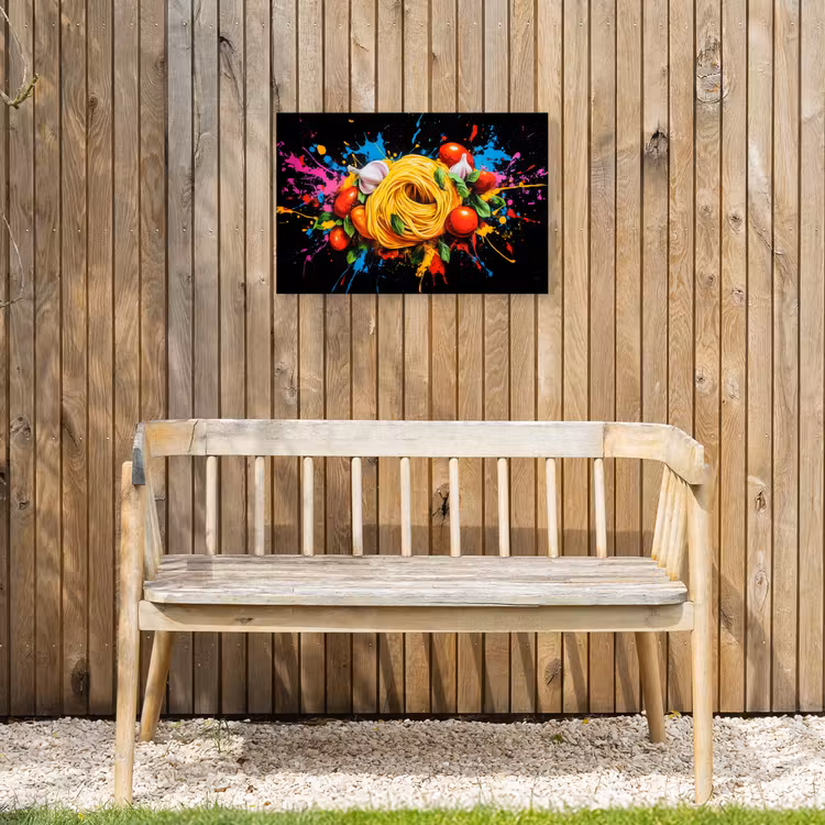 Buiten canvas - Spaghetti - Graffiti - Verf - Kleurrijk - Eten - Modern — 3