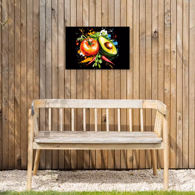 Buiten canvas - Tomaat - Avocado - Peper - Graffiti - Verf - Modern — 3