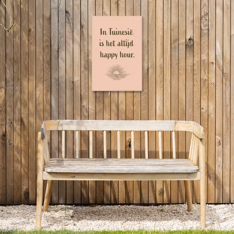 Buiten canvas - Tuin - Roze - Quote - Zon — 3