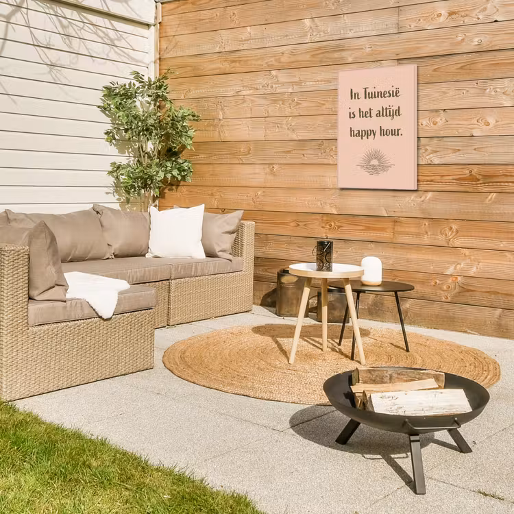 Buiten canvas - Tuin - Roze - Quote - Zon — 5
