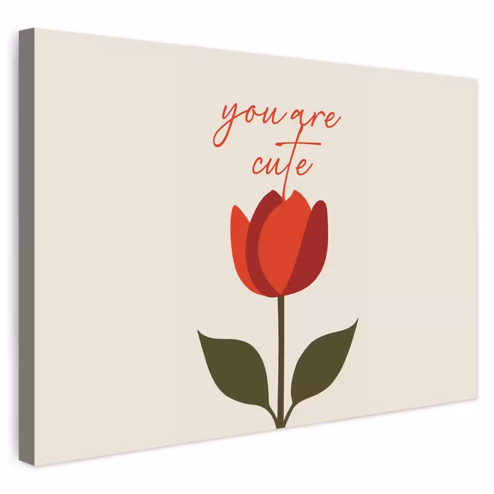 Buiten canvas - Roos - Rood - Bloem - Valentijn — 1