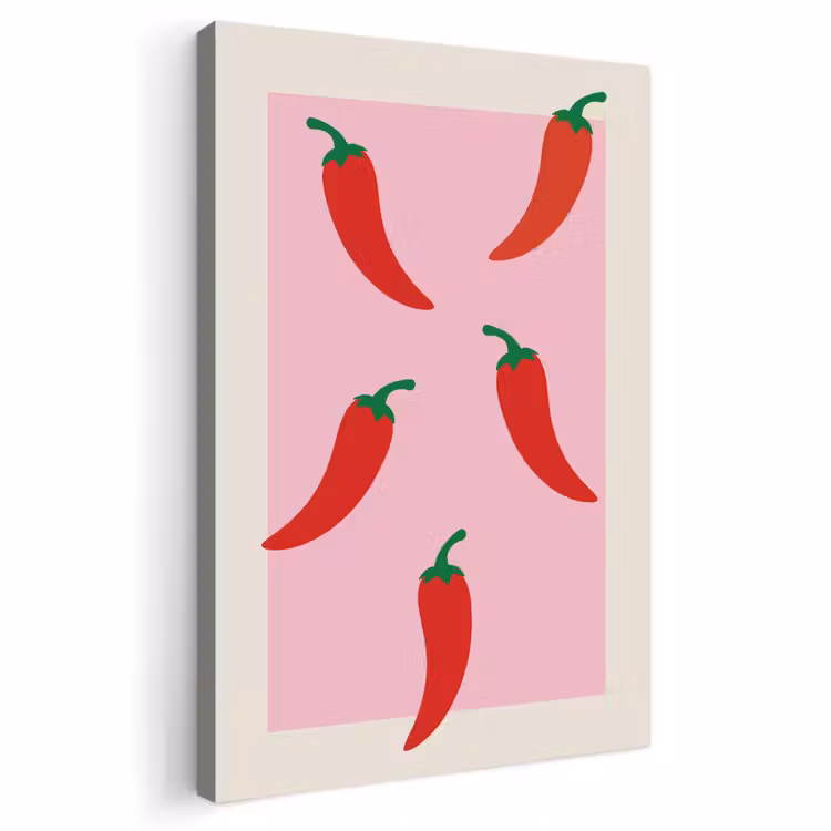 Buiten canvas - Pepers - Rood - Illustratie — 1