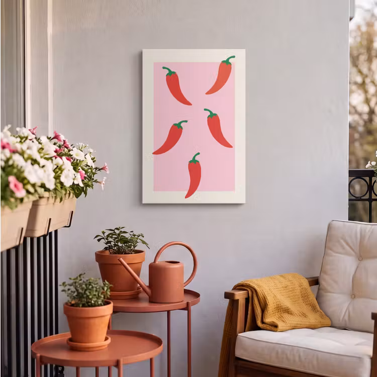 Buiten canvas - Pepers - Rood - Illustratie — 4