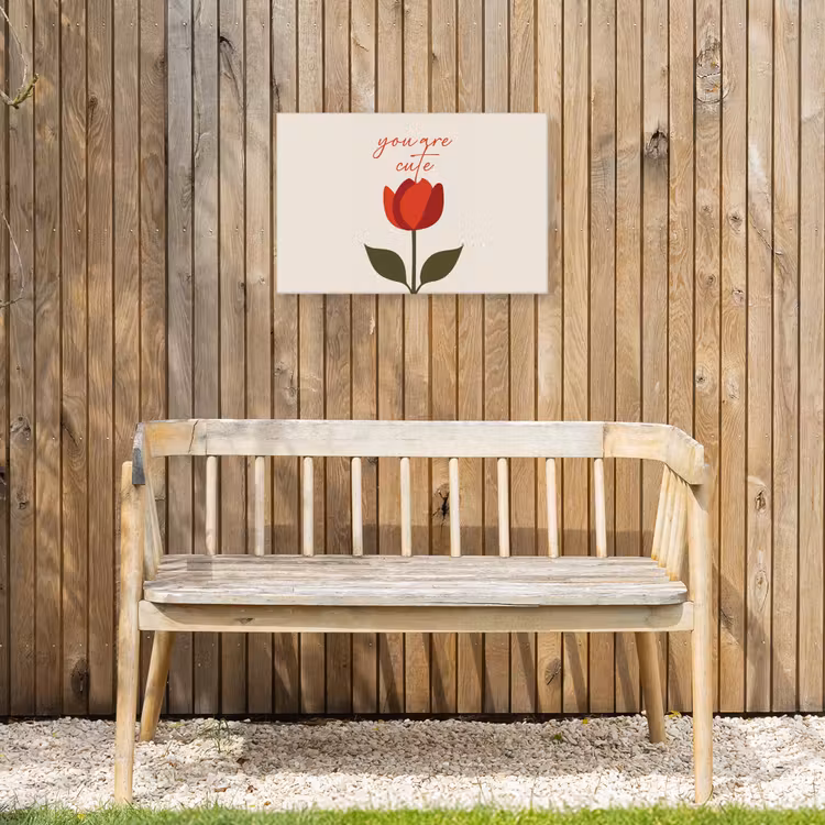 Buiten canvas - Roos - Rood - Bloem - Valentijn — 3