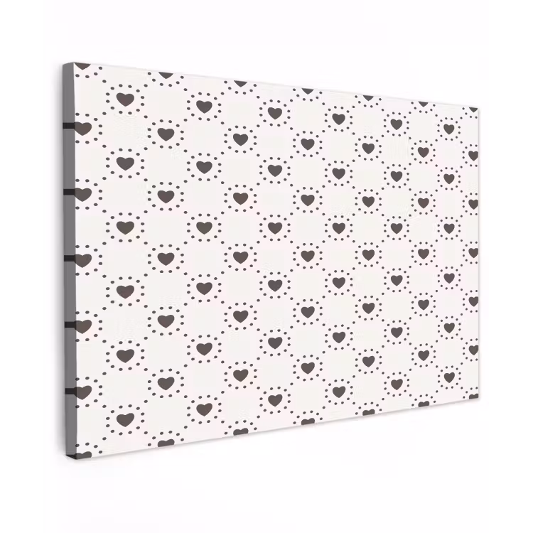 Buiten canvas - Stippen - Hart - Patroon — 1