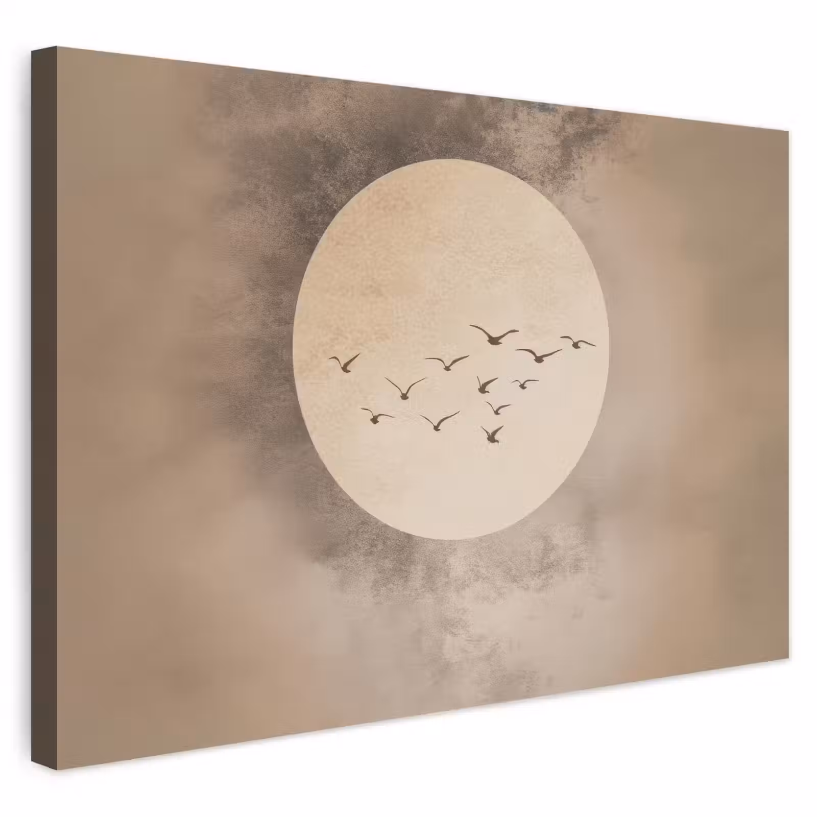 Buiten canvas - Vogel - Beige - Japandi — 1