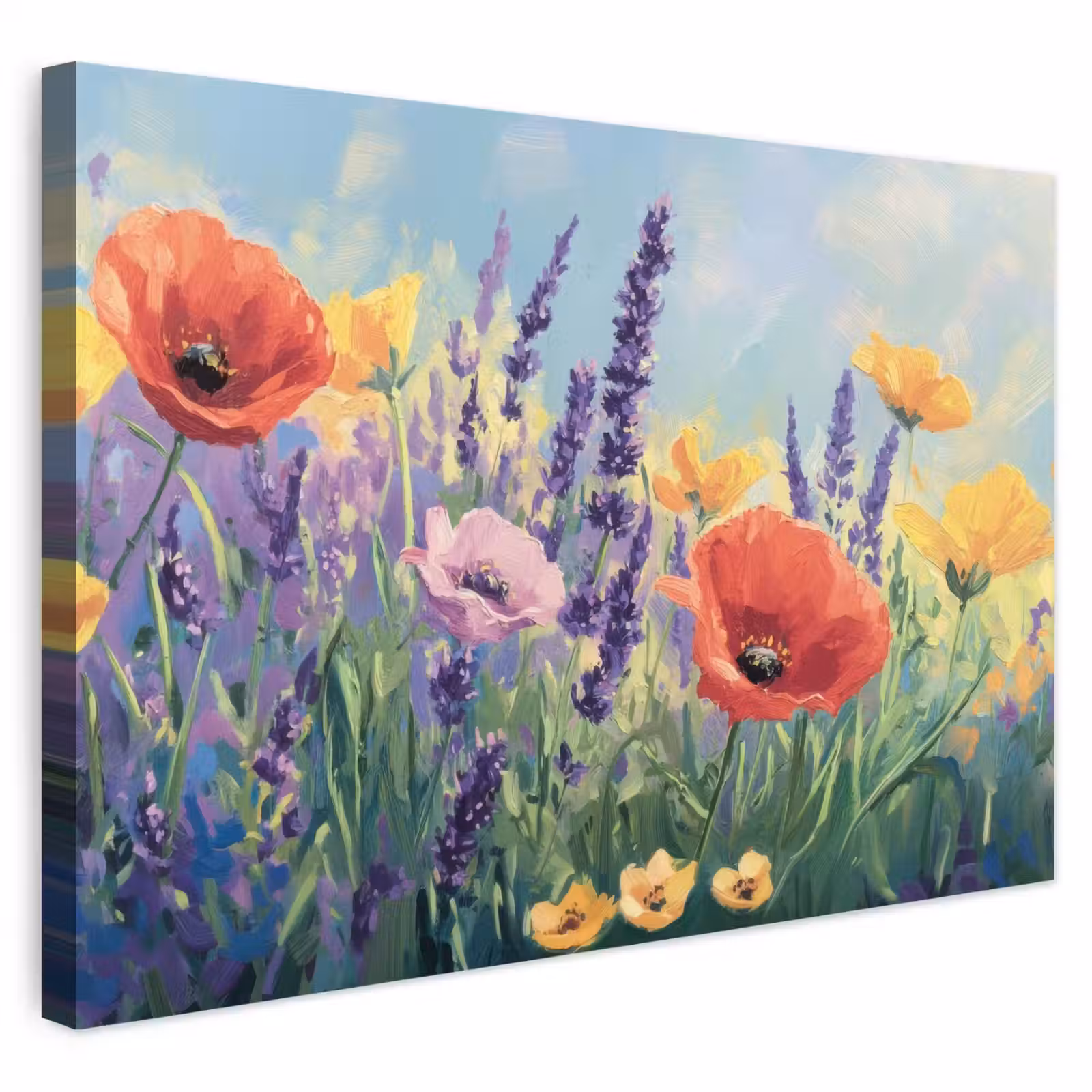 Buiten canvas - Weide - Bloemen - Kleurrijk — 1