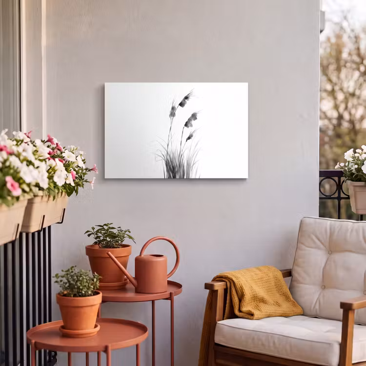 Buiten canvas - Minimalistisch - Stelen - Wit — 4