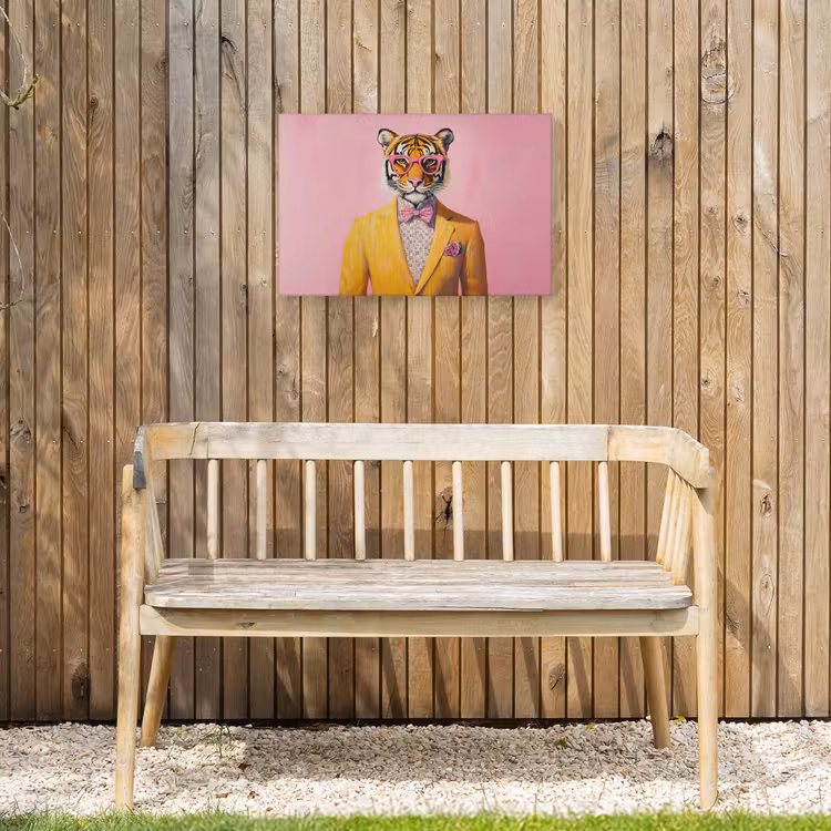 Buiten canvas - Tijger - Bril - Geel - Jasje — 3