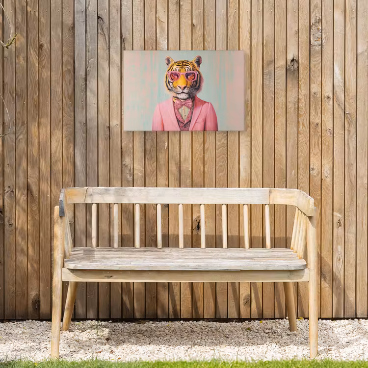 Buiten canvas - Tijger - Strik - Jasje - Roze — 3