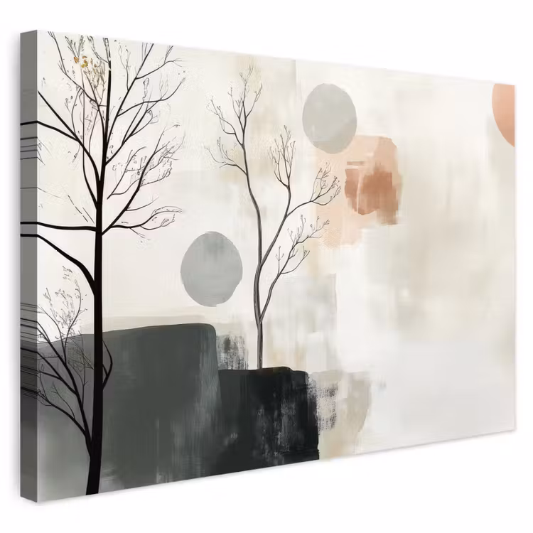 Buiten canvas - Wabi sabi - Beige - Plant — 1