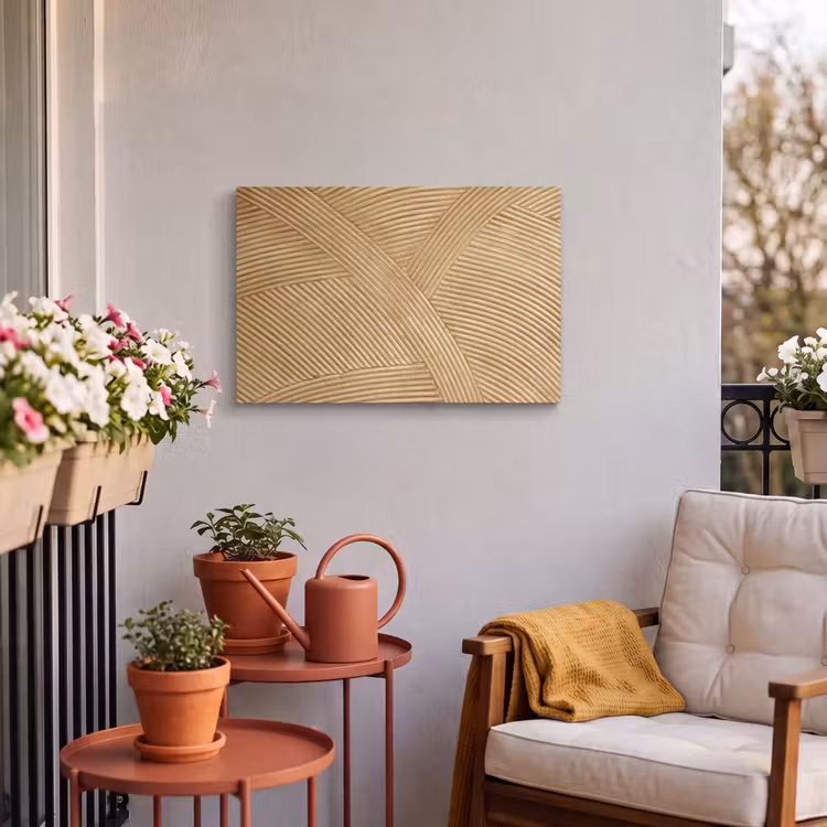 Buiten canvas - Structuur - Natuur - Kunst - Rotan — 4