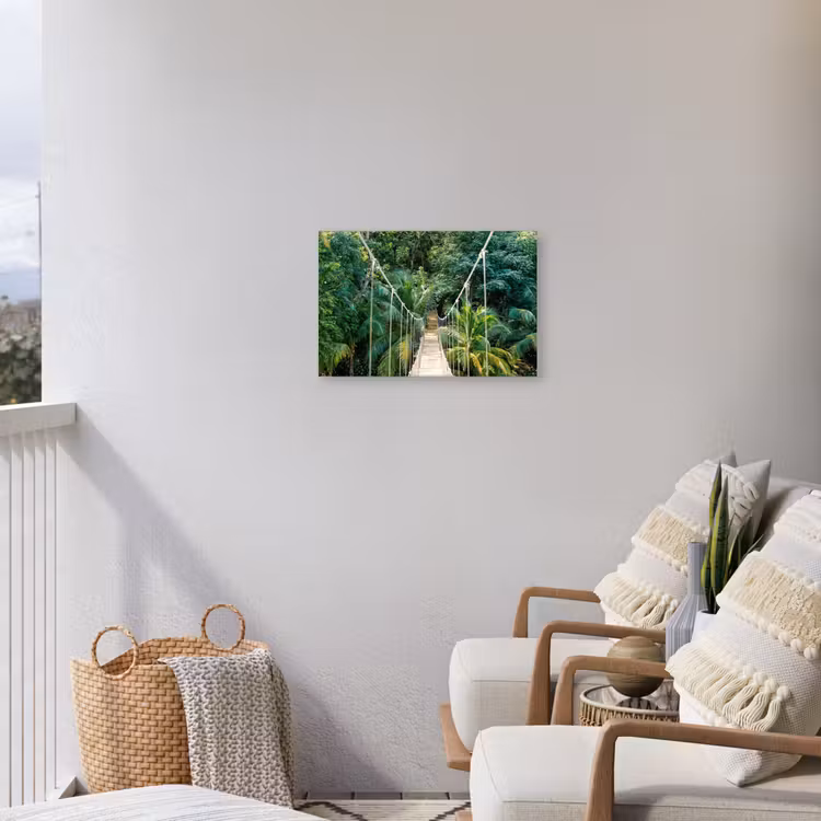 Buiten canvas - Touwbrug in het Tropisch Woud — 4
