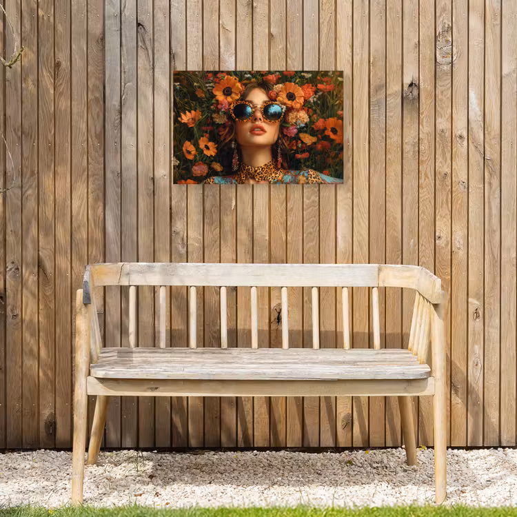 Buiten canvas - Vrouwen - Bloemen - Modern - Bril - Abstract — 3