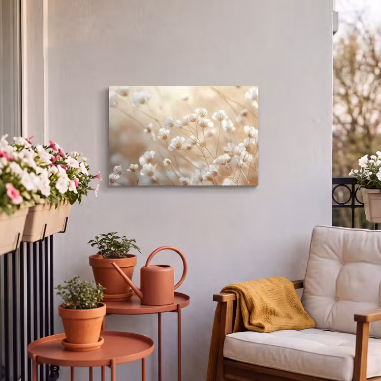 Buiten canvas - Wilde - Bloemen - Wit — 4