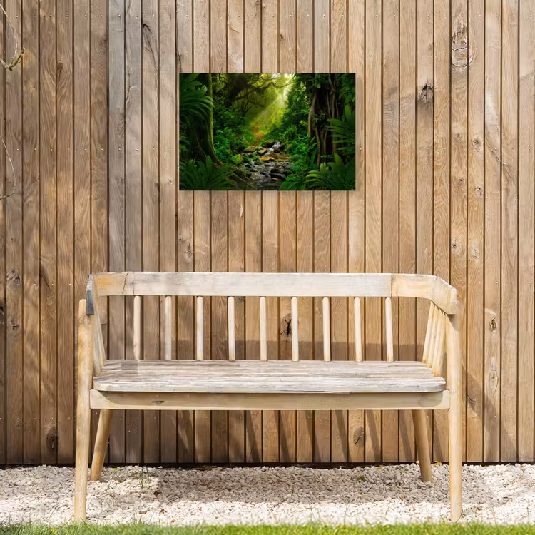Buiten canvas - Zonnige Stralen in het Regenwoud — 3