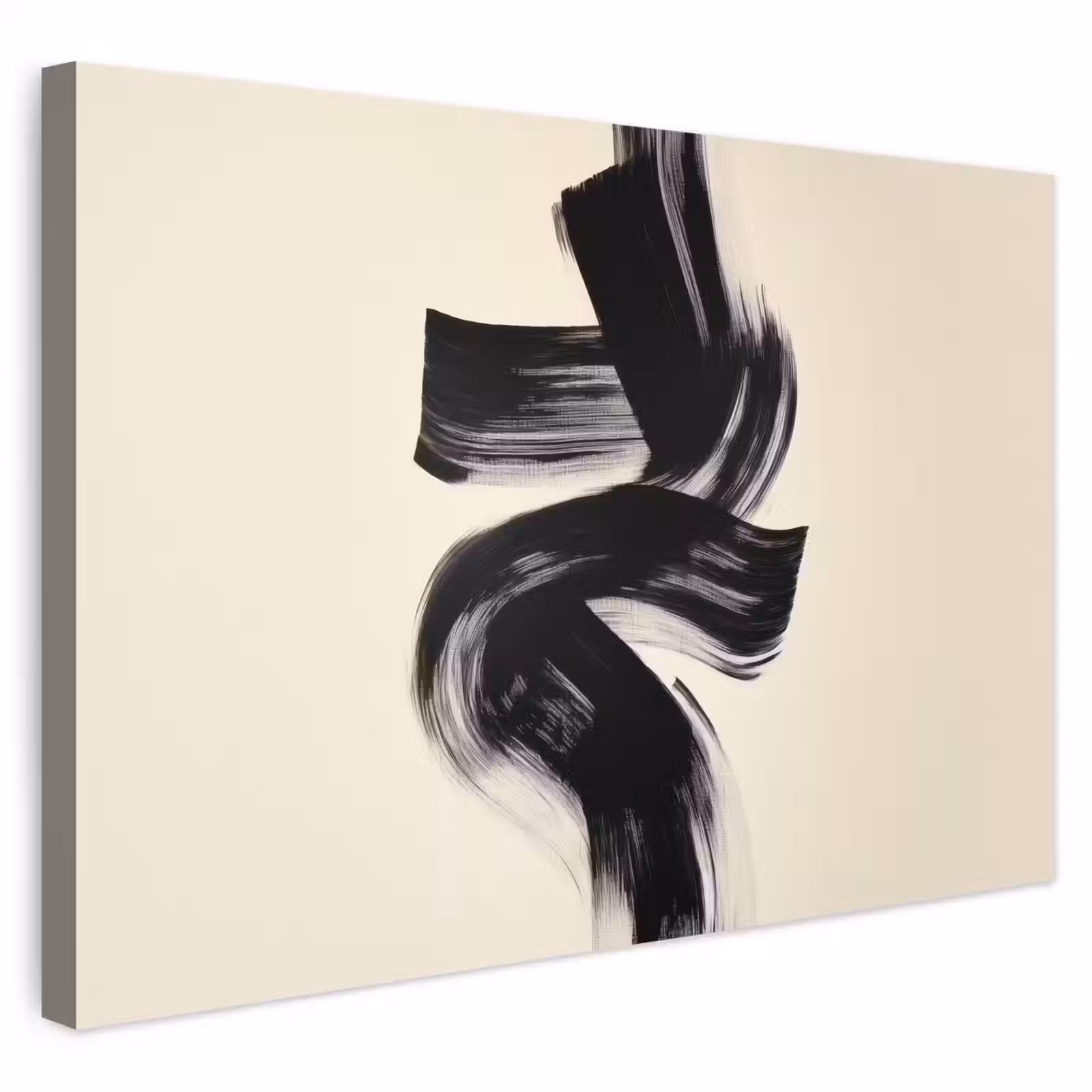 Buiten canvas - Strepen - Zwart - Abstract — 1