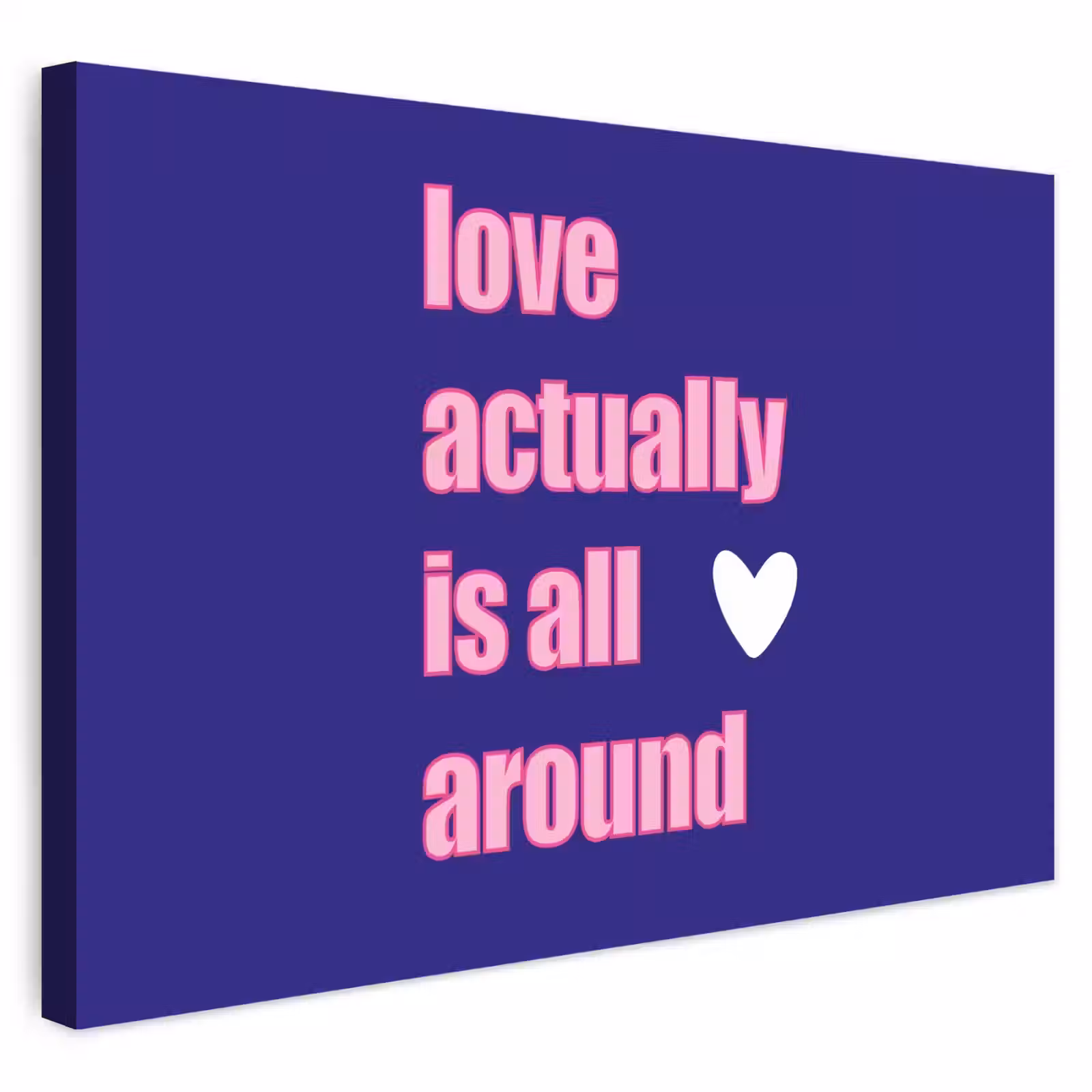 Buiten canvas - Tekst - Valentijn - Love - Blauw — 1