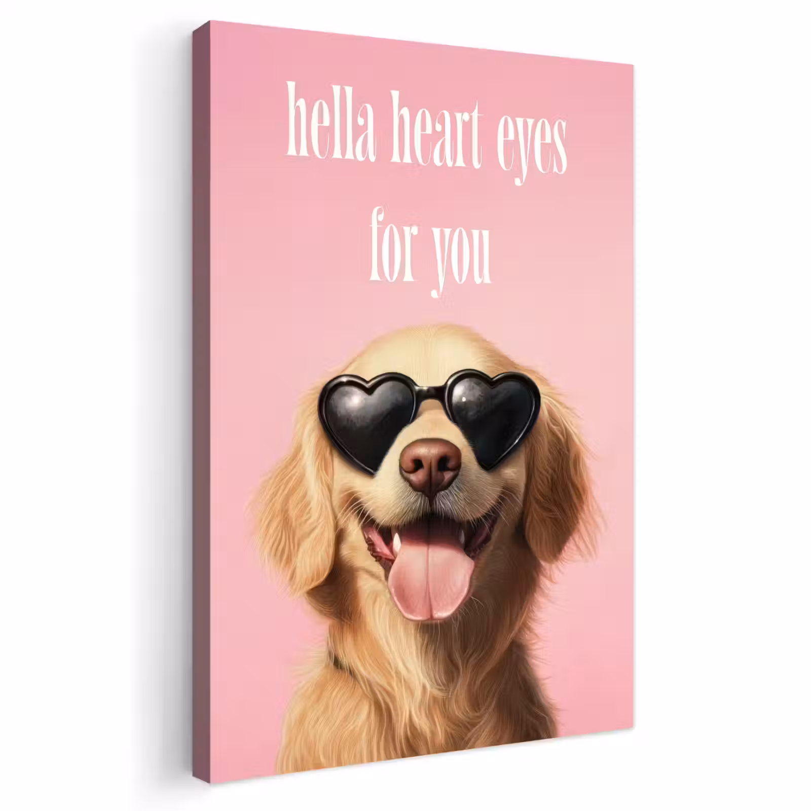 Buiten canvas - Zonnebril - Hartjes - Hond - Valentijn — 1