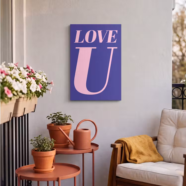 Buiten canvas - Love - Blauw - Valentijn — 4