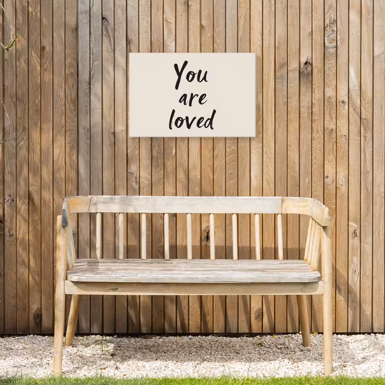 Buiten canvas - Minimalistisch - Beige - Love — 3