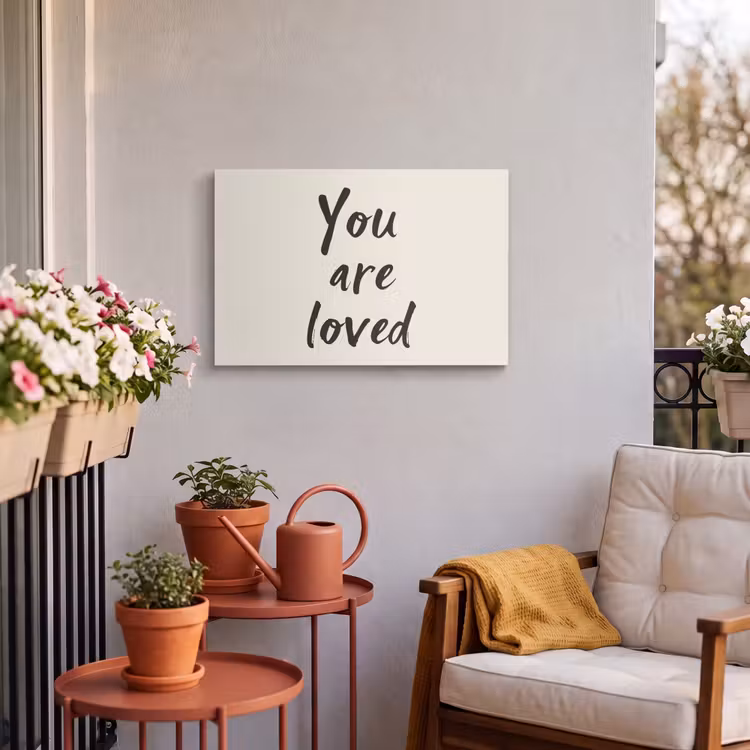 Buiten canvas - Minimalistisch - Beige - Love — 4