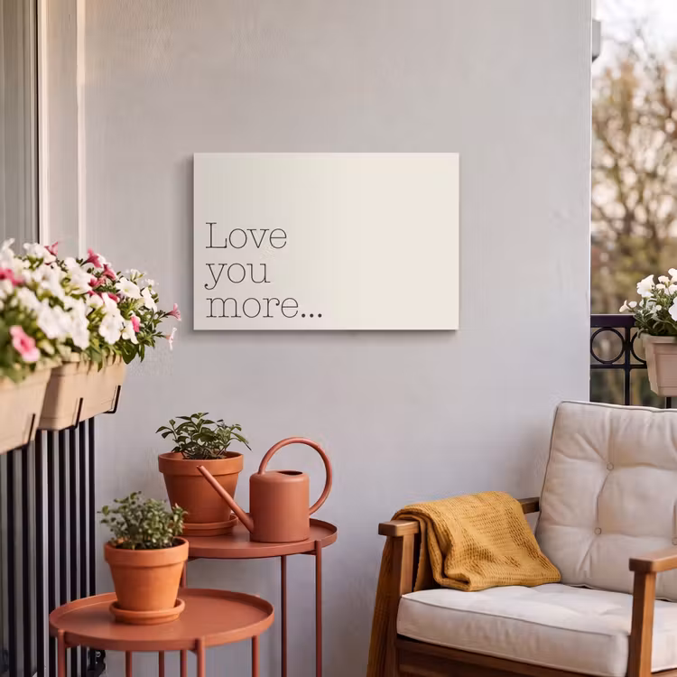 Buiten canvas - Minimalistisch - Love - Beige — 4