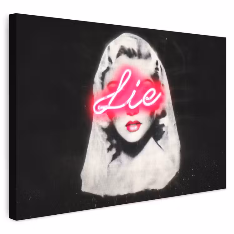 Buiten canvas - Neon - Letters - Vintage - Vrouw — 1