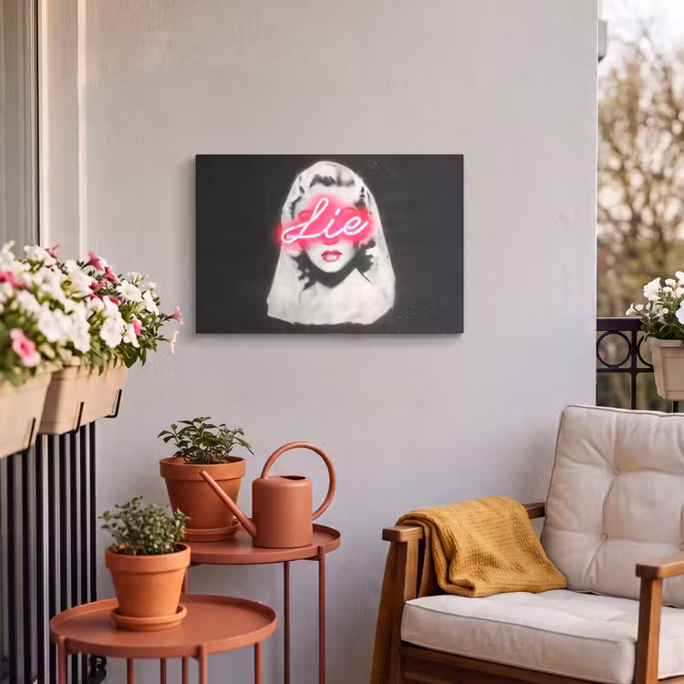 Buiten canvas - Neon - Letters - Vintage - Vrouw — 4